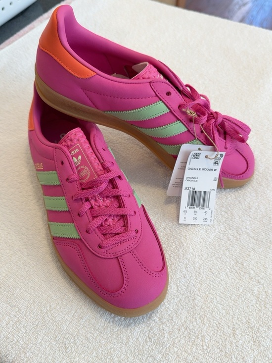 adidas Shoes - adidas Gazelle Indoor Pink Green Women’s 8 NWT JI2718
